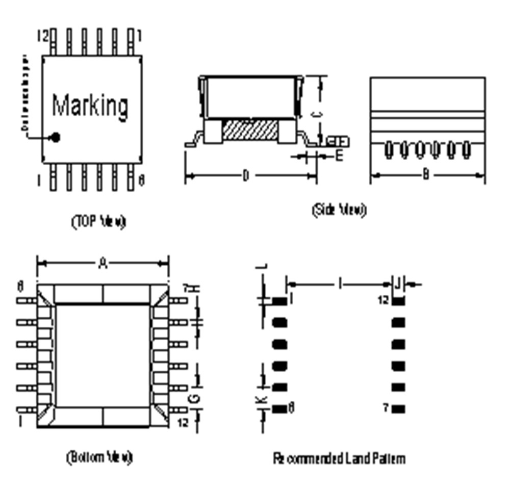 Customized EFD25 High frequency transformer for LED lighting-01 (7)