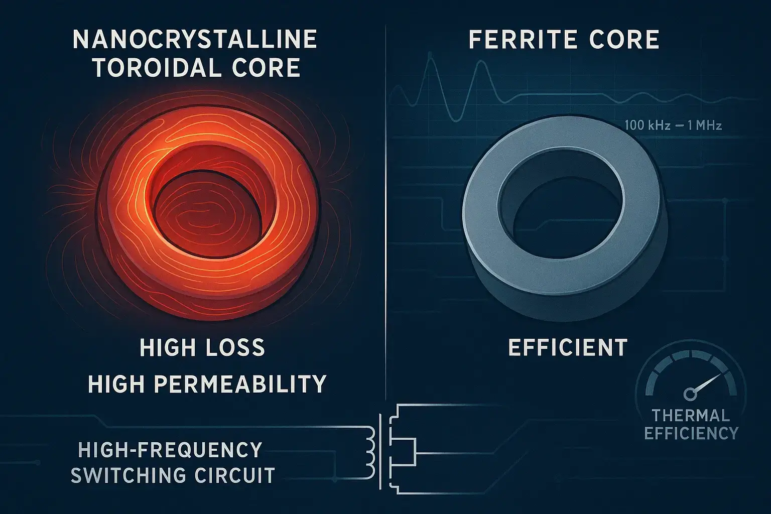 Why Nanocrystalline Cores Are Rarely Used in High-Frequency Transformers