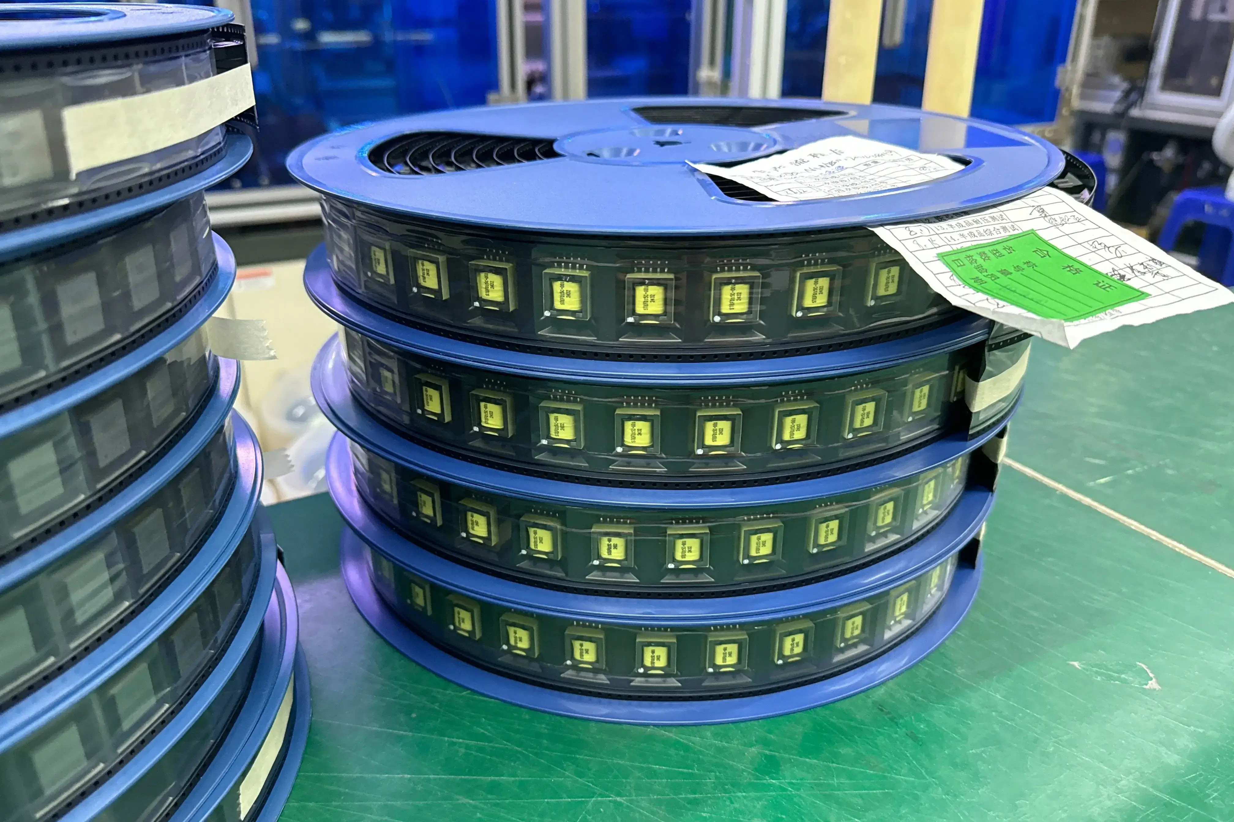 Tape and reel packaging for bulk SMD transformer orders