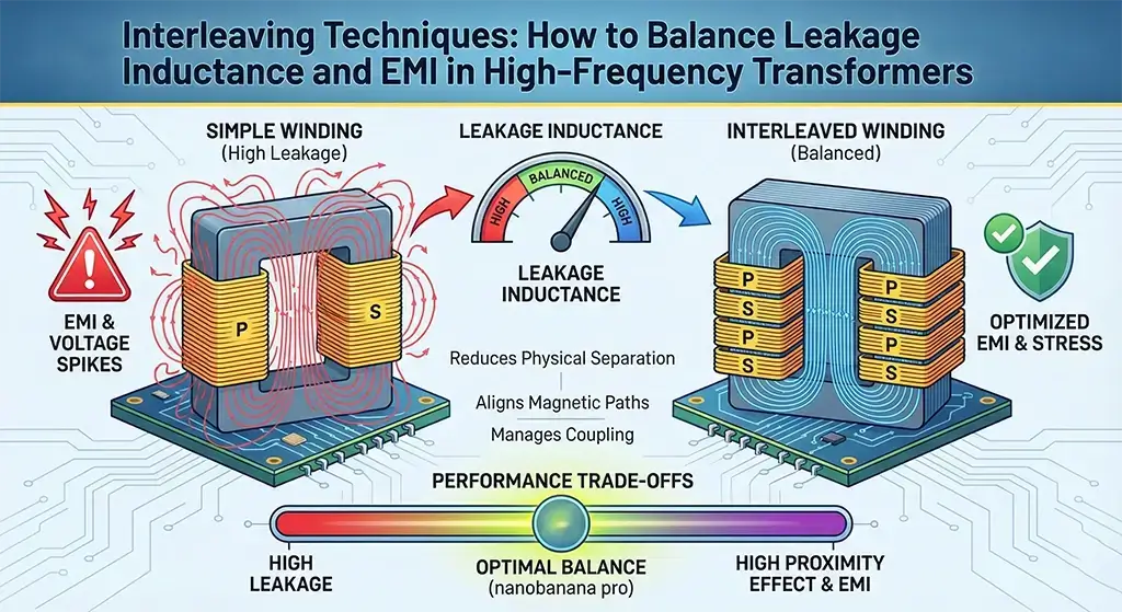 How to Balance Leakage Inductance and EMI in High-Frequency Transformers