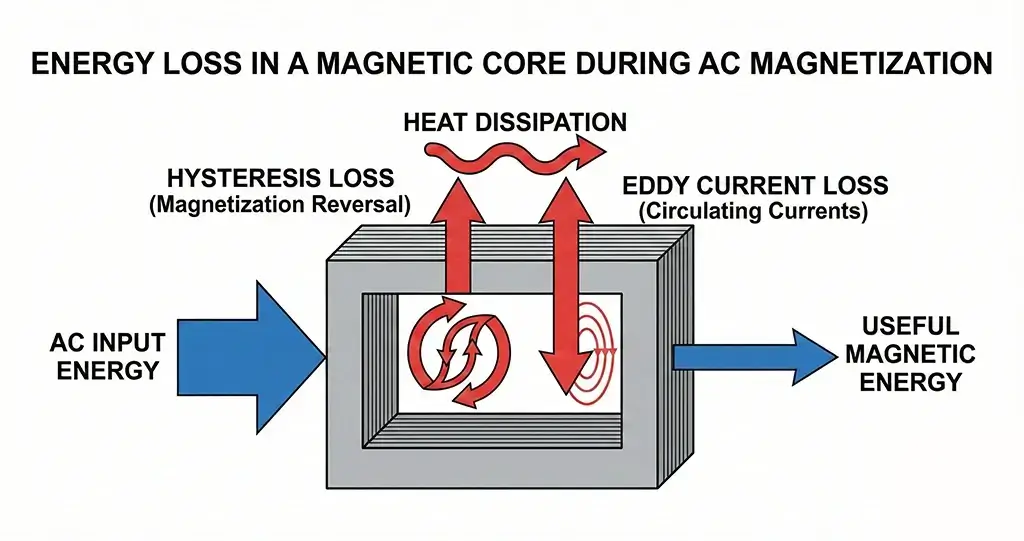 core loss mechanisms in high-frequency transformer