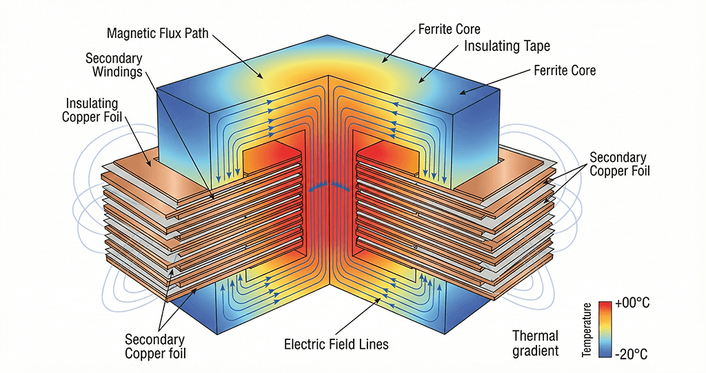How Transformer Winding Structure Affects Loss, EMI, and Thermal Performance