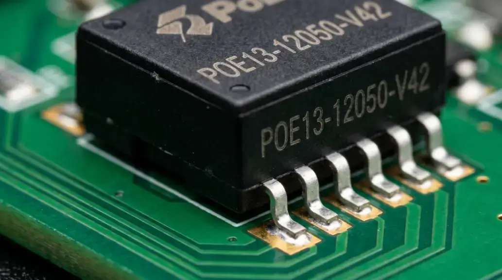 Miniature-surface-mount-SMD-PoE-transformer-designed-for-automated-PCB-assembly-in-modern-network-switches
